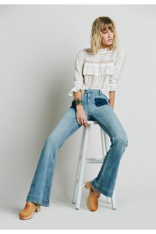 Dittos Womens Joan High Rise Flare