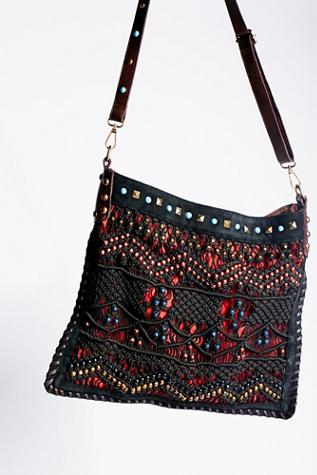 Free People Womens Florence Macrame Tote