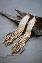 Three Arrows Leather Womens Earth Ceremony Earrings