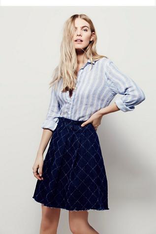 Free People Womens Baby Love Denim Skirt