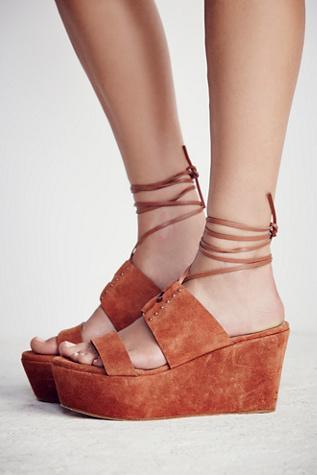 Free People Womens Sonoma Wrap Wedge