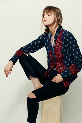 Free People Womens Wishing Well Border Print