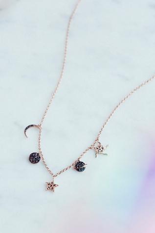 Free People Womens Solar System Charm Neck