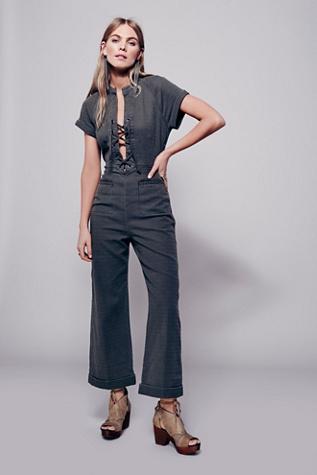 Free People Womens Brooke Lace Jumpsuit