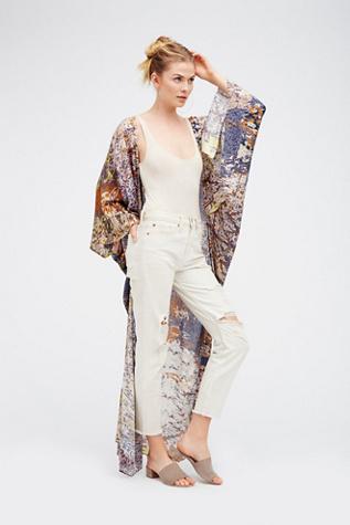 Free People Womens Serafina Floral Print Kim