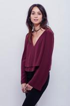 Free People Womens Moondance Deep V Top