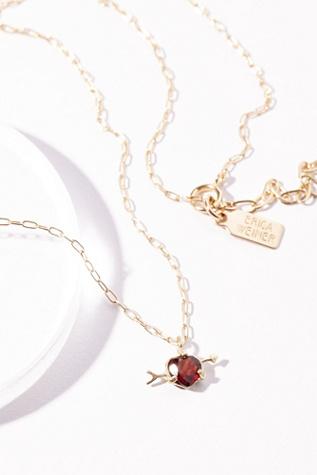 Erica Weiner Womens 10k Cupids Heart Necklace