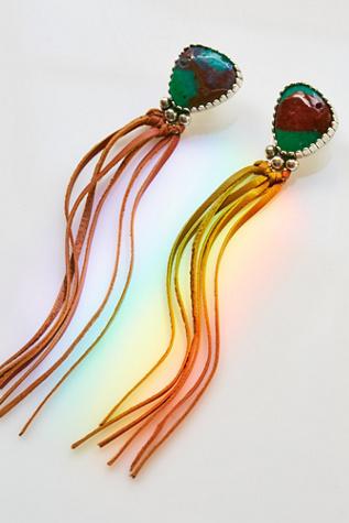 Ouroboros X Free People Womens Calm Rivers Fringe Earrin