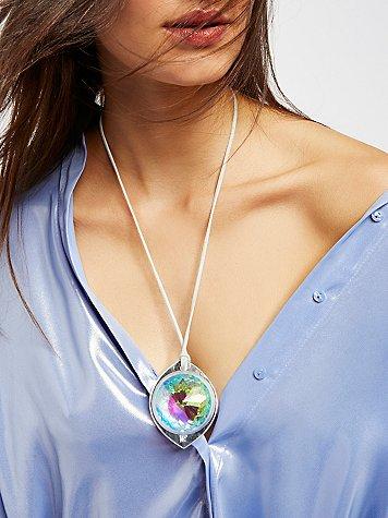 Mirrored Kaleidoscope Necklace By Future Eyes At Free People