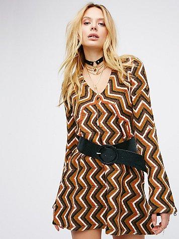 Free People Rhiannon Chevron Dress