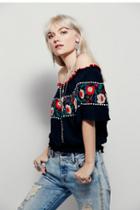 Free People Womens Sienna Off The Shoulder Top