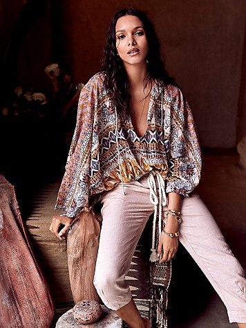 Free People Everyday Chambray Pull-on Pants