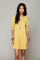 Fp Beach Womens Long Sleeve Swing Dress