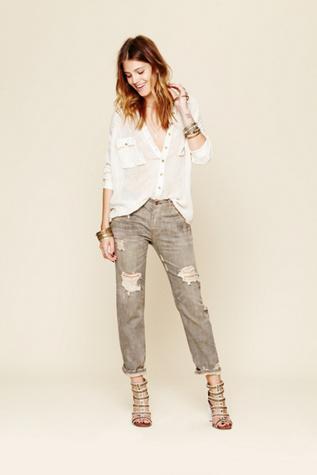 Nsf Womens Nsf Destroyed Boyfriend Jean