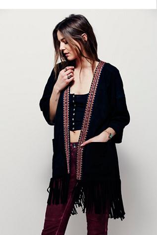 Muubaa Womens Denman Emb. Kimono