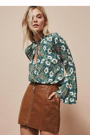 Free People Womens L/s Magic Mystery Printed