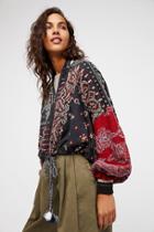 Paisley Pattern Bomber Jacket By Free People