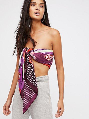 Free People In The Mix Printed Scarf