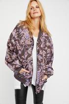 Printed Silken Pillow Bomber By Free People