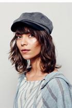 Free People Womens Midnight Oil Slouchy Lieutenant Hat
