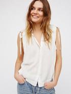 Free People Baby Blues Solid Buttondown