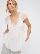 Free People Golden Light Embellished Top