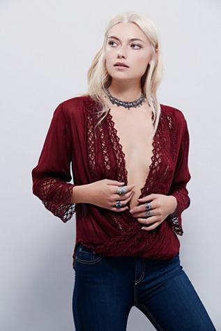 Fp One Womens Fp One Embellished Mia Wrap Top