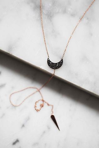 Zo  Chicco Womens Rose Gold Crescent Lariat