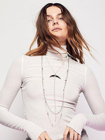 Free People Lex Horn Layered Necklace