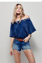 Free People Womens Kiss Me Off The Shoulder Top