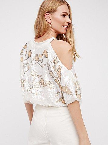 Free People Sequin Sport Pullover