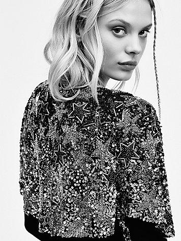 Free People Cosmic Dancer Embellished Cape
