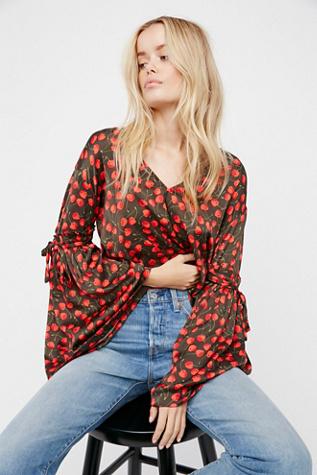 Free People Womens Cherry Pie Top