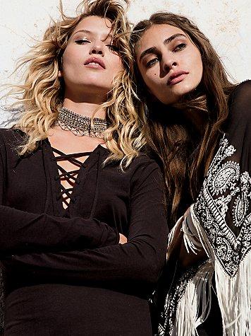 Lace Up Layering Top By Intimately At Free People