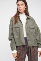 Solid Slouchy Military Jacket By Free People