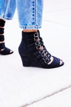 Fp Collection Womens Victorian Wedge Boot