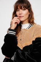 Mixed Faux Fur Bomber By Free People
