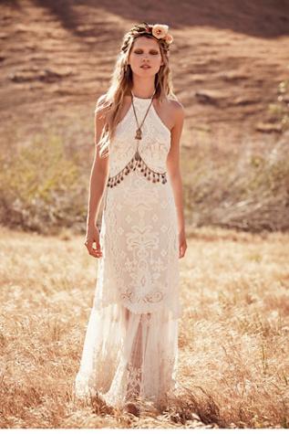 Spell & The Gypsy Collective X Free People Womens Casablanca Lace Halter Gown