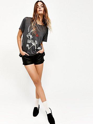 Blank Nyc Lace Of The Ex Faux Leather Short