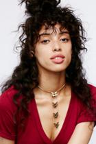 Free People Womens Everglow Ladder Necklace