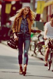Free People Womens Rolled Crop Skinny
