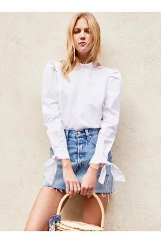 Deconstructed Denim Skirt By Levi&apos;s At Free People