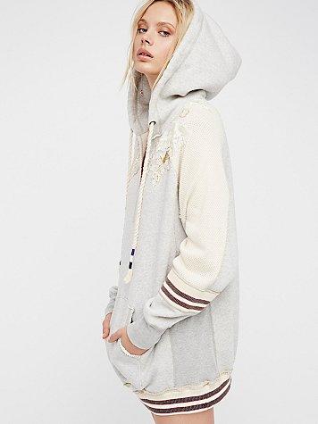 Free People Varsity Embellished Pullover