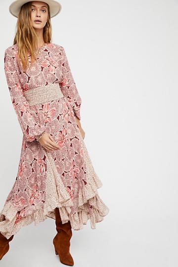 Bohemian Mixed Print Midi Dress By Timo At Free People