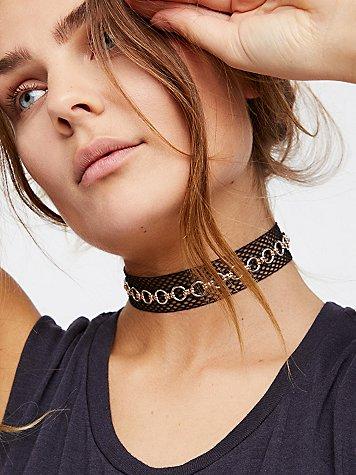 Abbey Fishnet Choker By Free People