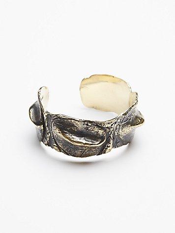 Croc Embossed Metal Cuff By Eleven44 Jewelry