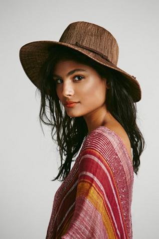 Free People Womens Marled Canvas Panama Hat