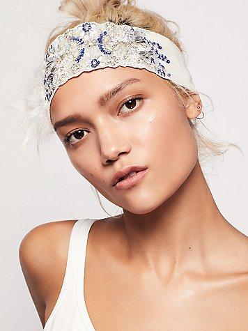 Joshipura For Free People Sequin Feather Headband