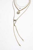 Free People Womens Thunderstruck Metal Necklace
