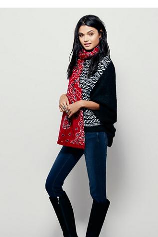 Jen S Pirate Booty Womens Old West Bandana Print Scarf